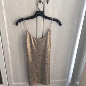 Alice and Olivia metallic and sleek dress